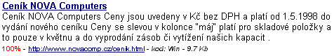 Vsledek hledn KOMPASem