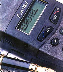 A telephone and a pen
