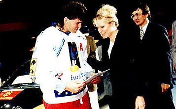 Iva Tatounova and Jaromir Jagr