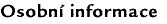 Osobní informace